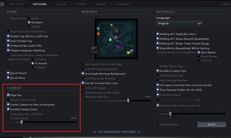 Camera Settings in Dota 2: How to Optimize it?