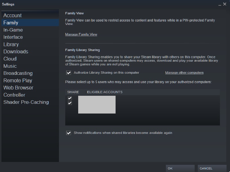 how to add family to your steam account