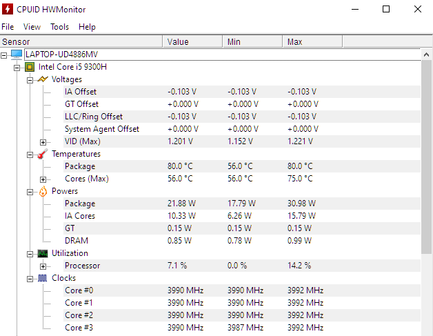 cpu temperature monitor