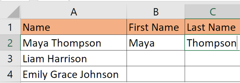 How to Easily Separate Names in Excel? - Technobrax