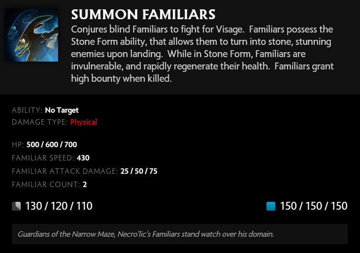 Summon Familiars Visage skill